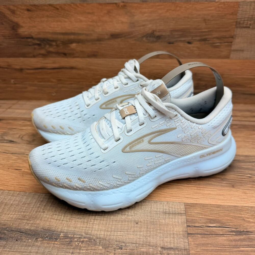 Brooks Glycerin 20 Womens Size 6 Ivory White Running Sneakers
